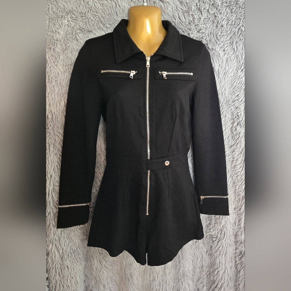 Black Zip-Up Jumpsuit